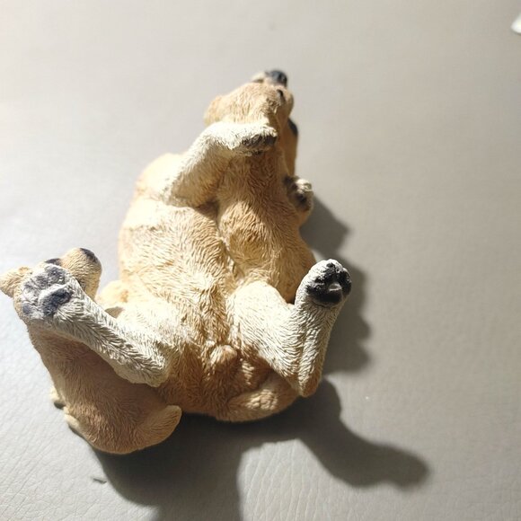 Yellow Labrador Stone Critters Dog Figurine Playful Puppies Resin Collectible - Picture 6 of 10